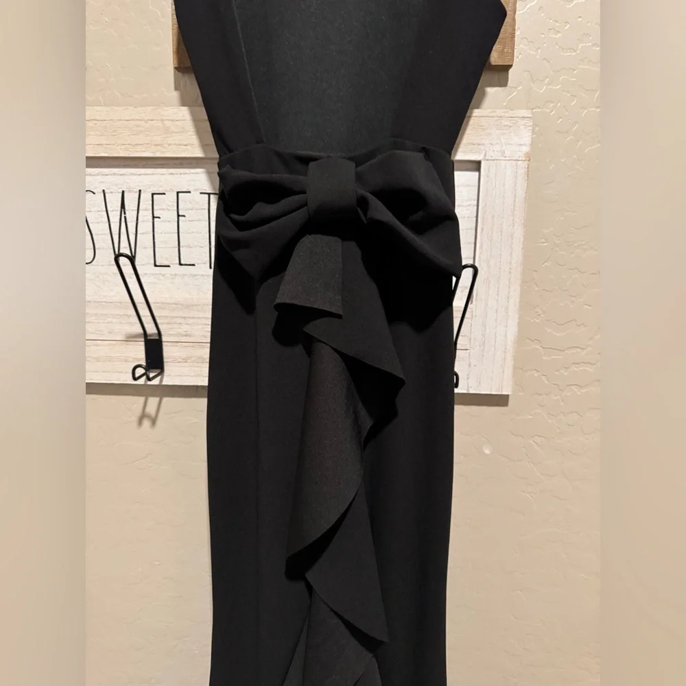 Lulus Exquisite Refinement Black Backless Bow Ruffled Maxi Dress - Picture 5 of 13